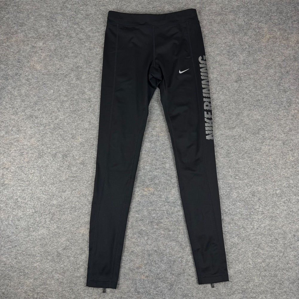 Nike Power Flash Essential Reflective Running Training Tights Black Womens XS